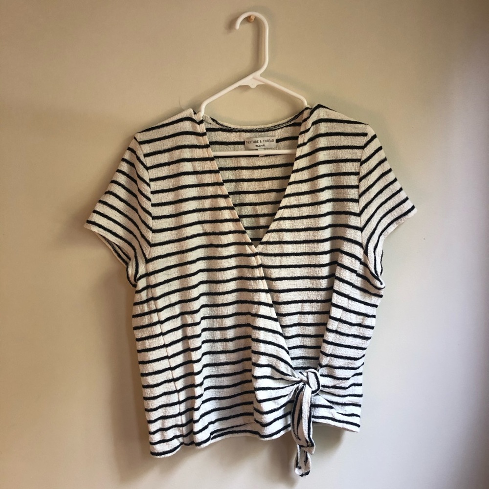 Madewell tie front top